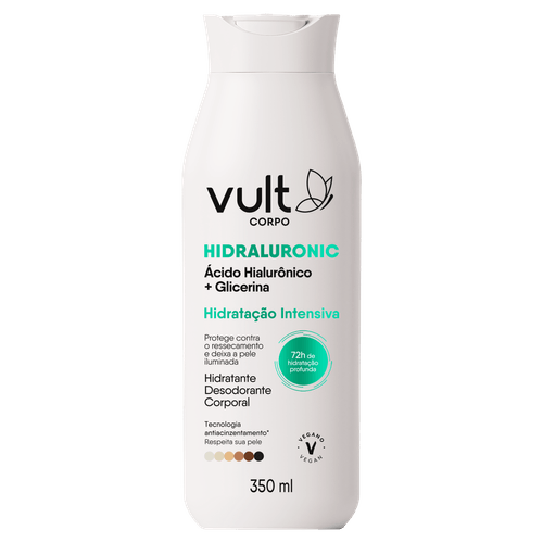Hidratante Desodorante Corporal Vult Corpo Hidraluronic Hidratação Intensiva - 350ml