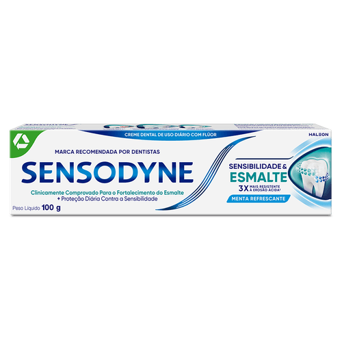 Creme Dental  Sensodyne Sensibilidade e Esmalte Menta Refrescante - 100g