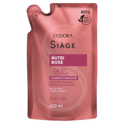 Condicionador Eudora Siàge Nutri Rosé Refil - 400ml