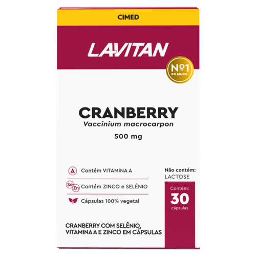 Lavitan Cranberry 500mg - 30 cápsulas