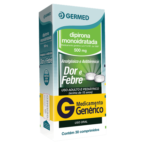 Dipirona Sodica 500mg 30 Comprimidos - Genérico - Germed