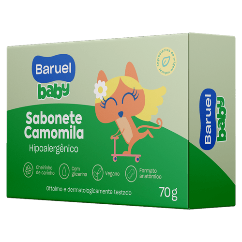 Sabonete bebê Turma Xuxinha Pro Milk 80g Camomila Baruel Cuidado Suave