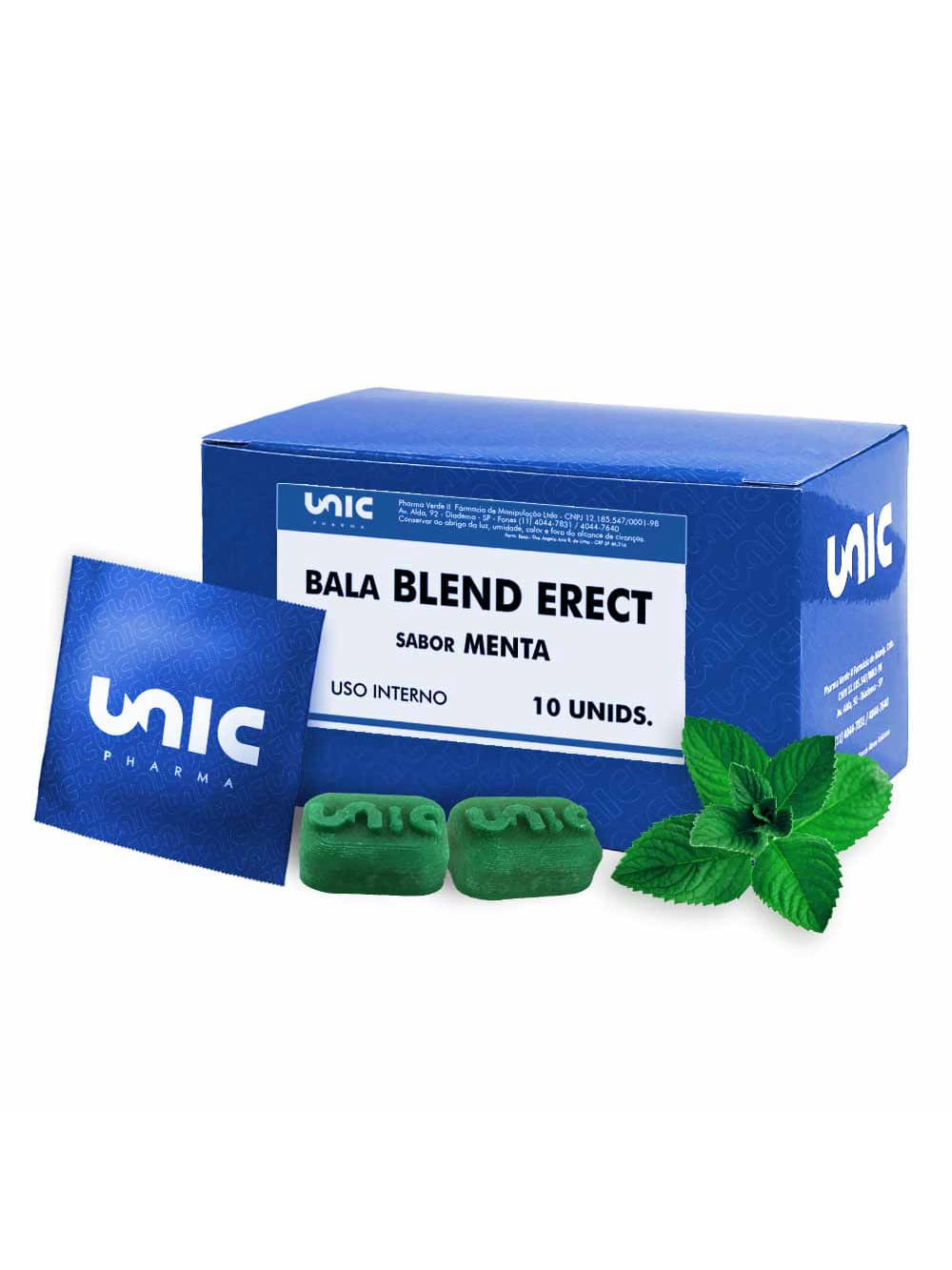Encontraproduto.com.br - Blend Erect (Bala) - 10unids Menta