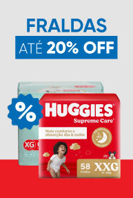 Fraldas até 30% OFF