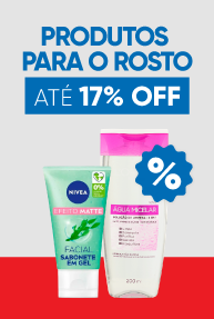Cuidado rosto até 17% OFF